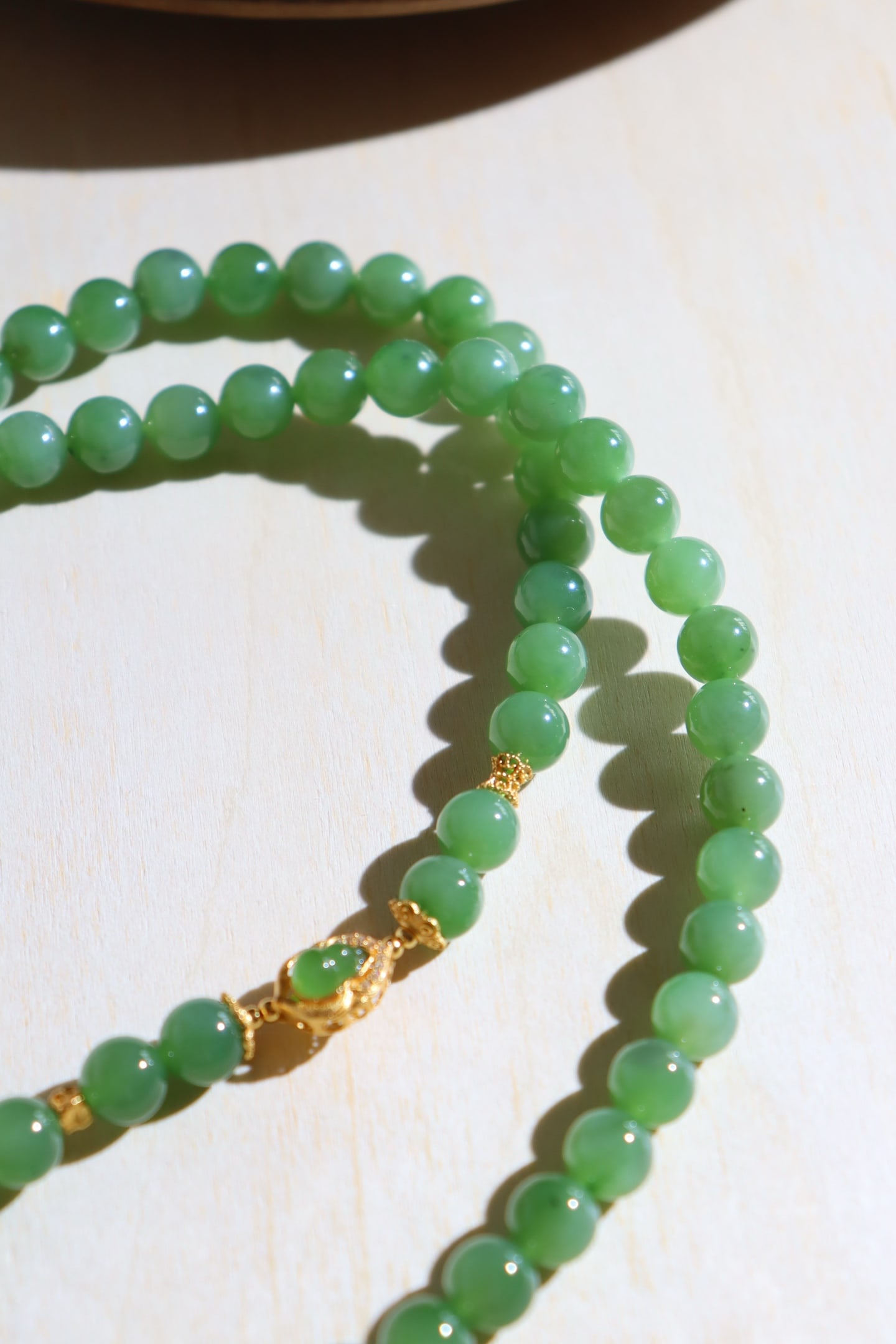 Green Hetian Jade & Silver Necklace with Certificate - 5