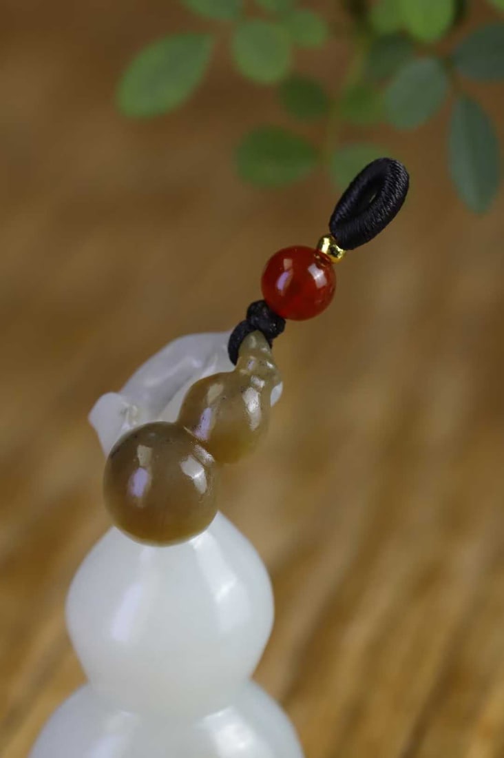 Hetian Jade Pendant - Gourd - 2