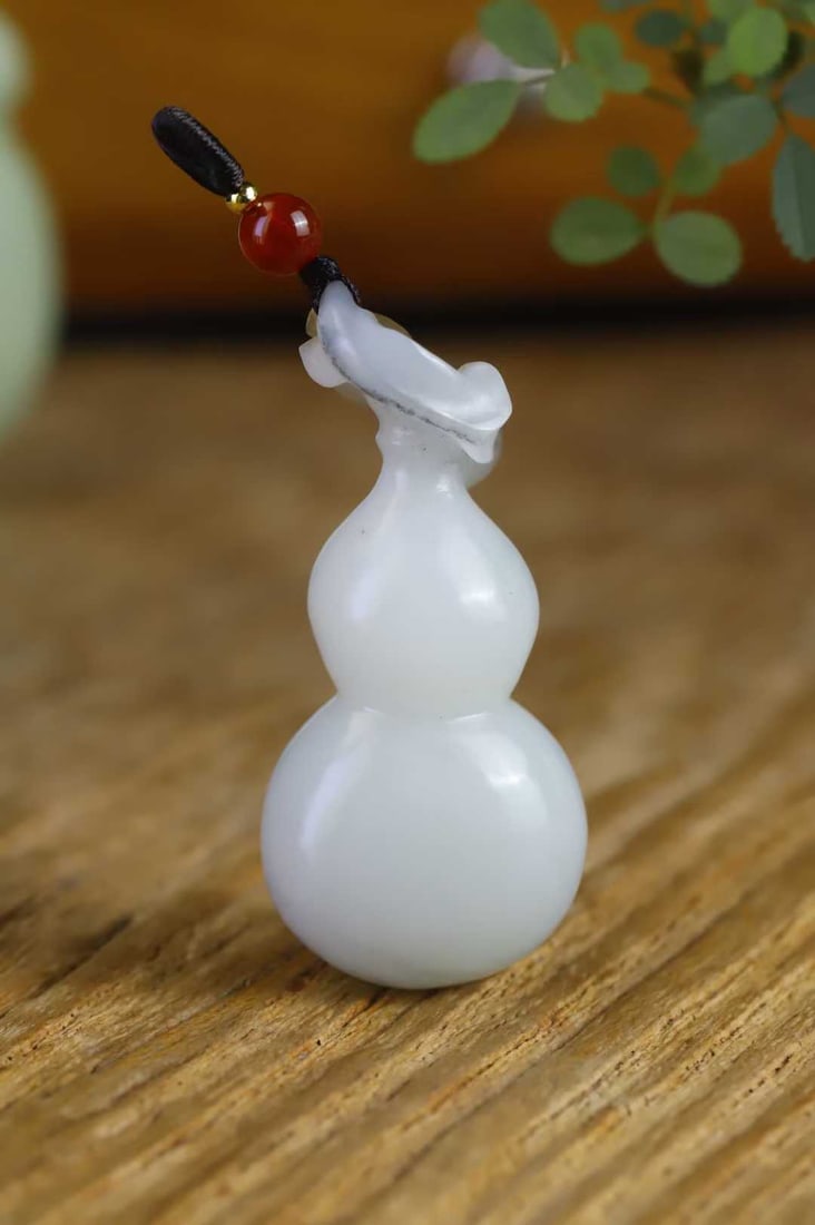 Hetian Jade Pendant - Gourd - 4