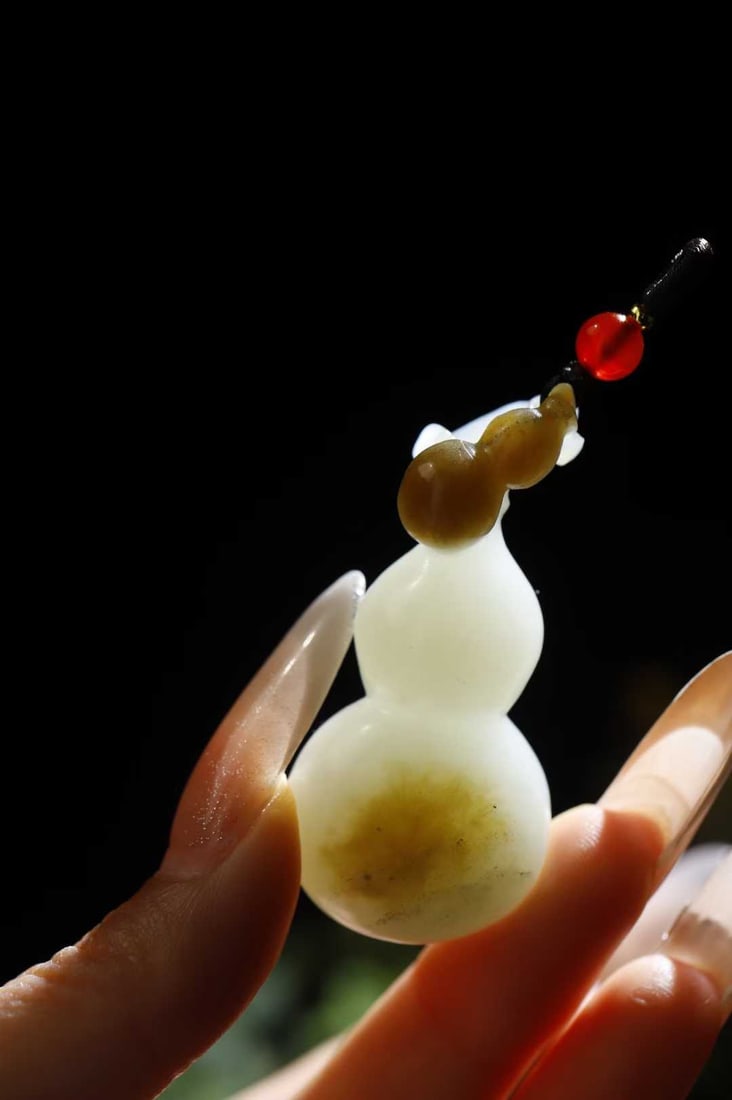 Hetian Jade Pendant - Gourd - 5