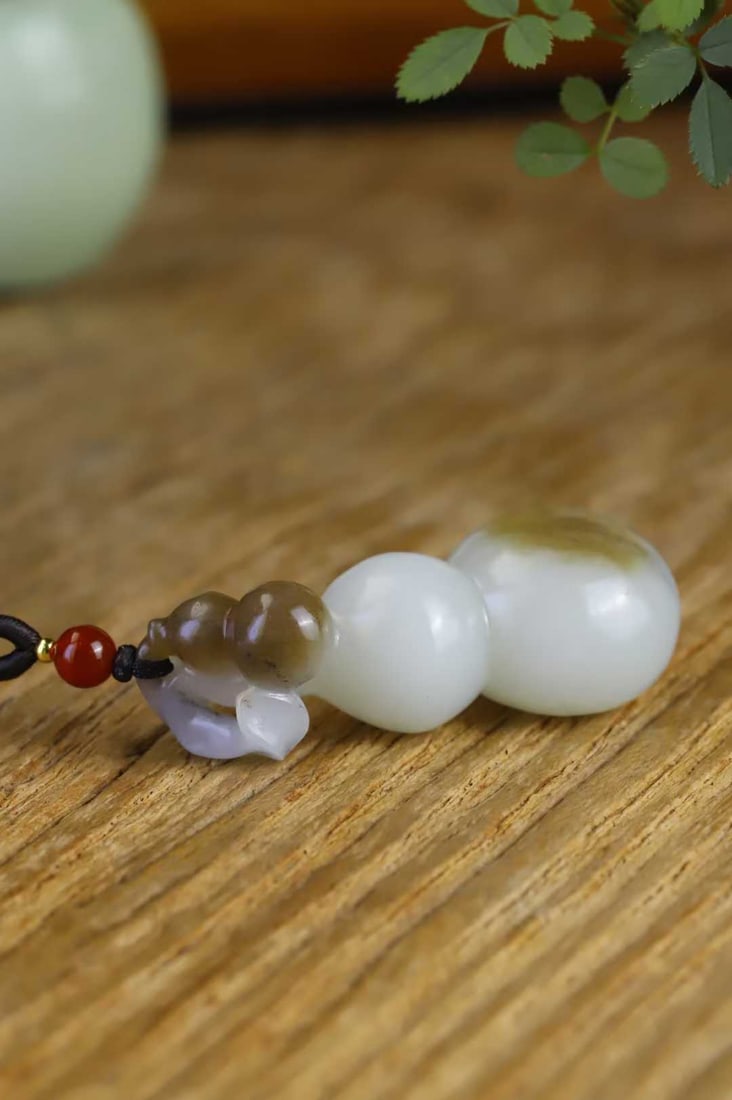Hetian Jade Pendant - Gourd - 6