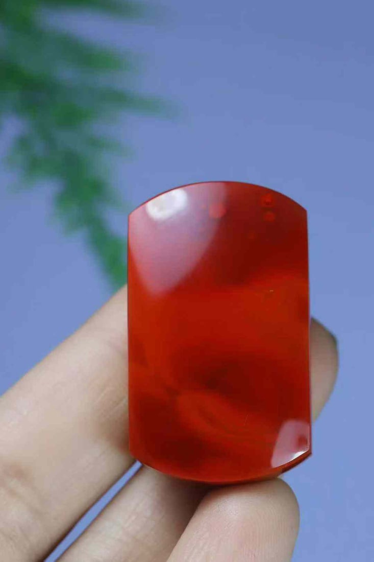 Natural Nanhong Agate Lucky Pendant with Certificate - 6