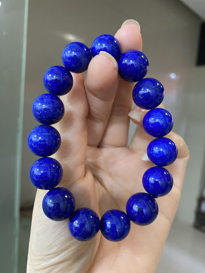 14mm Natural Lapis Lazuli Bracelet Bangle - 2