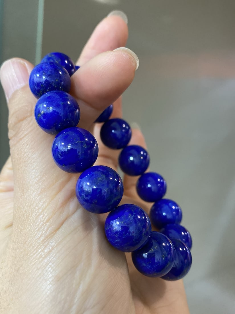 14mm Natural Lapis Lazuli Bracelet Bangle - 3