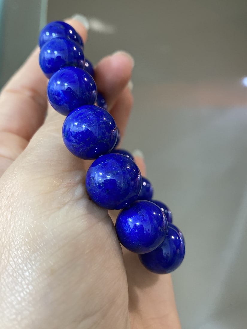 14mm Natural Lapis Lazuli Bracelet Bangle - 4