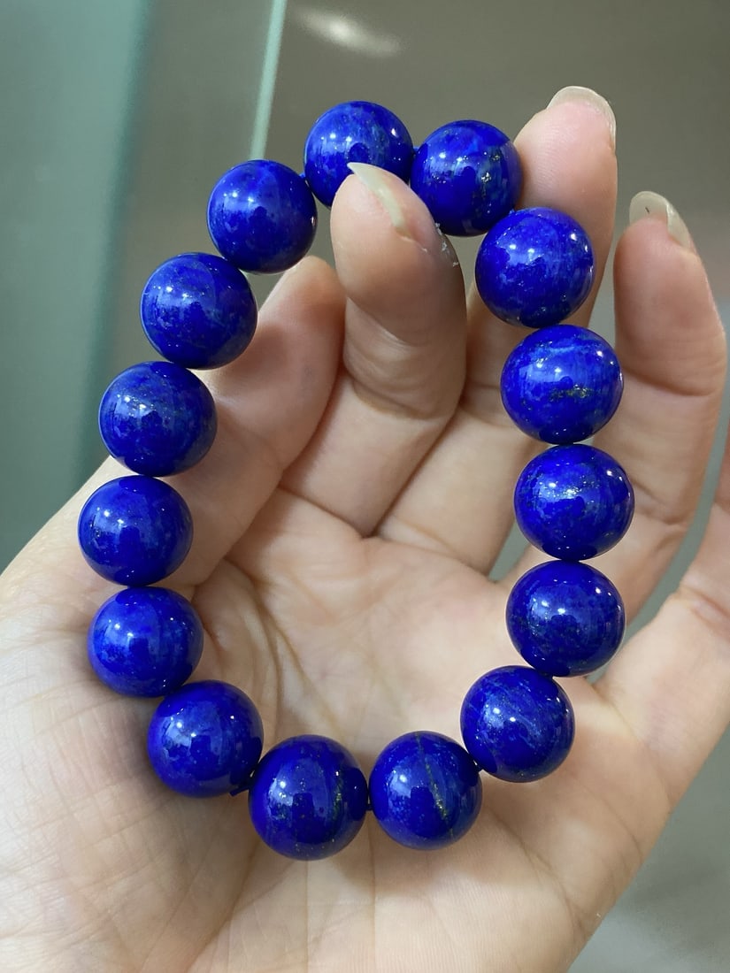 14mm Natural Lapis Lazuli Bracelet Bangle - 5