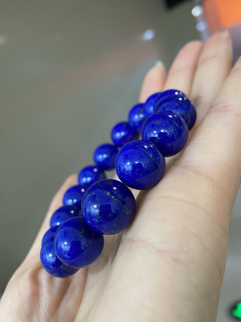 14mm Natural Lapis Lazuli Bracelet Bangle - 6