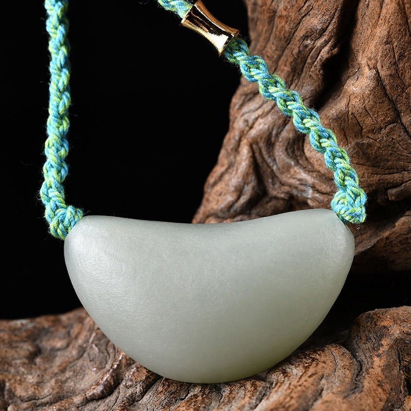 Hand knitting Hetian Jade Pendant w Certificate - 2