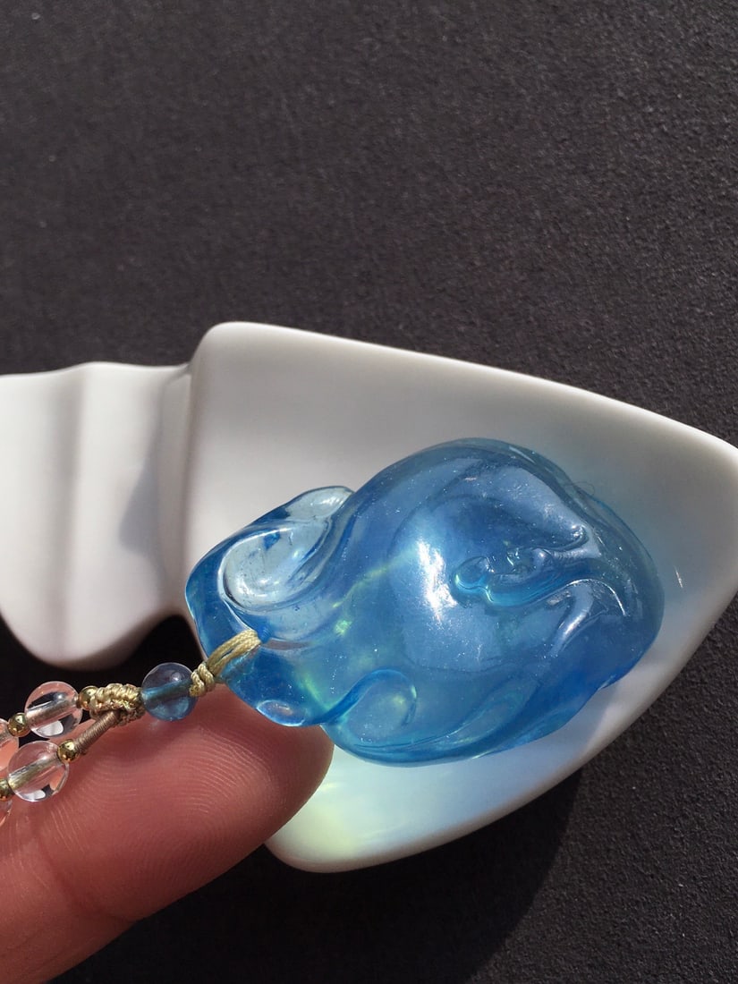 Natural Aquamarine Pedant - Buddha - 4