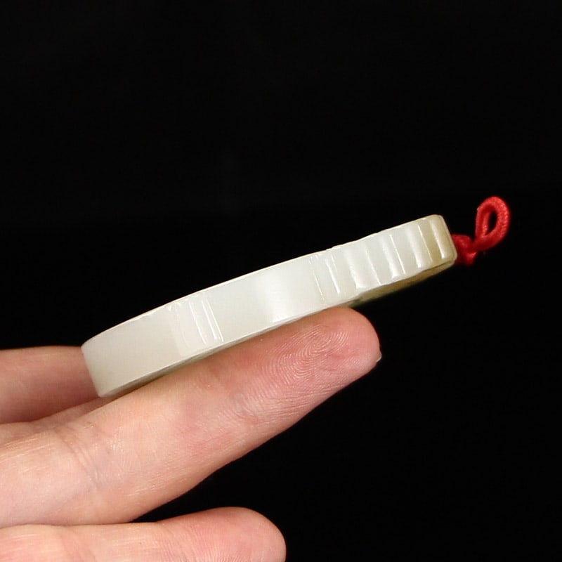 Natural Hetian Jade Pendant with Certificate - 6