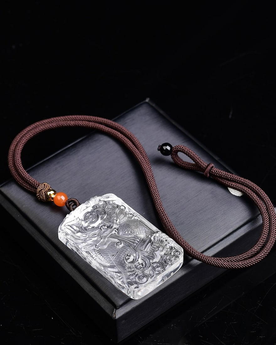 White Crystal Pendant - Dragon - 5