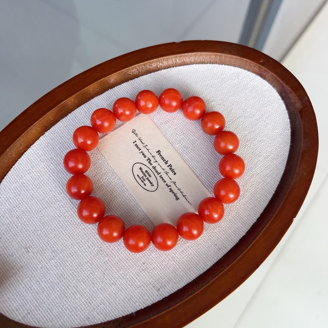 12mm Baoshan Nanhong Agate Beads Bracelet Bangle - 3