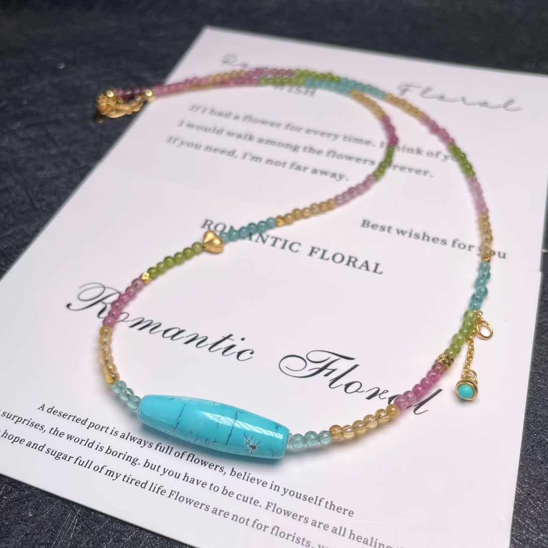 Turquoise & Tourmaline Necklace - 2