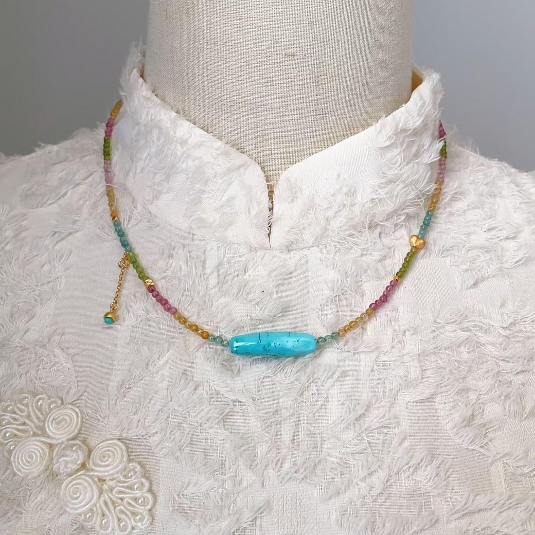 Turquoise & Tourmaline Necklace - 4