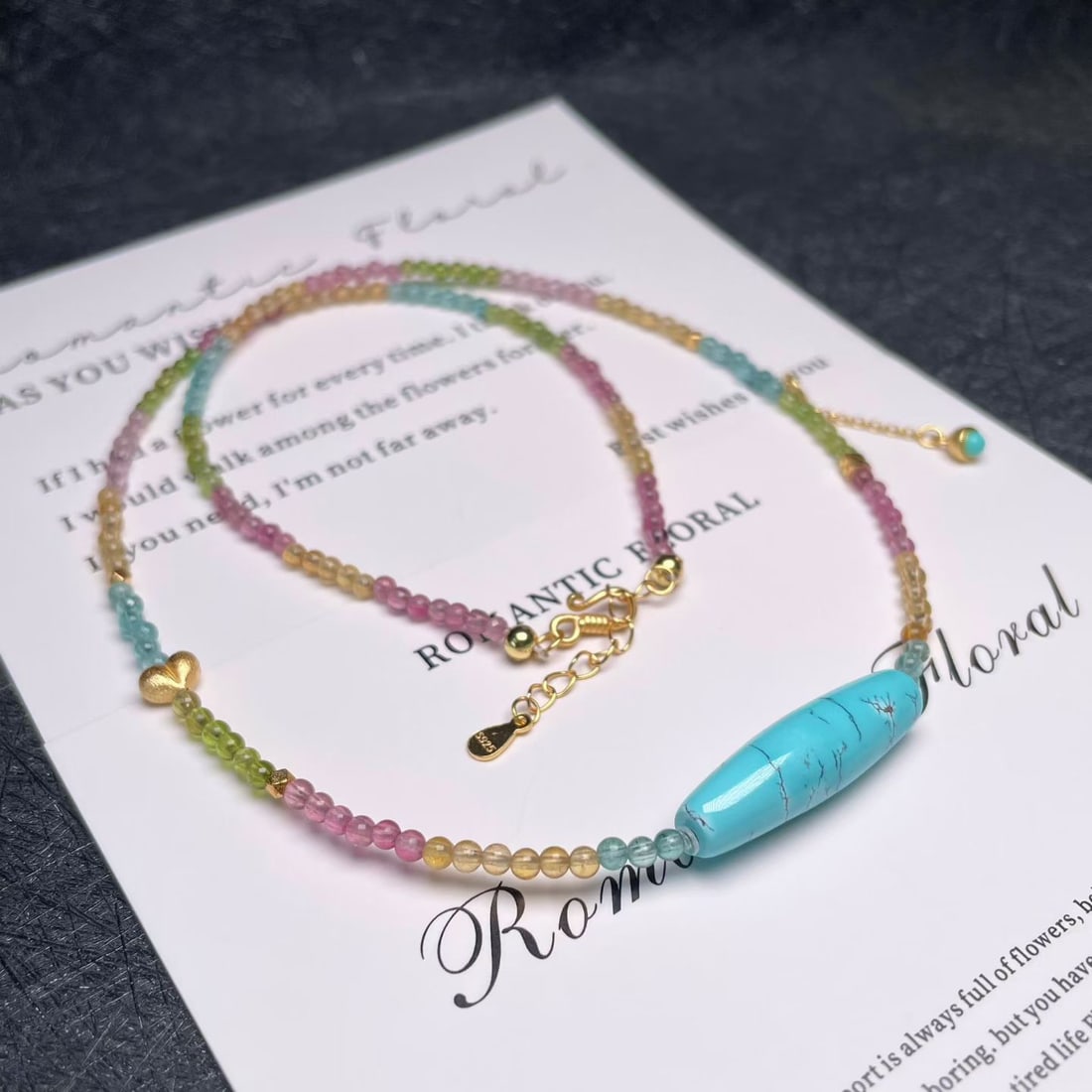 Turquoise & Tourmaline Necklace - 5