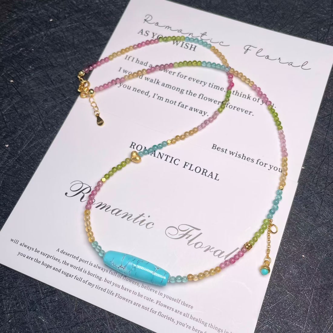 Turquoise & Tourmaline Necklace - 6