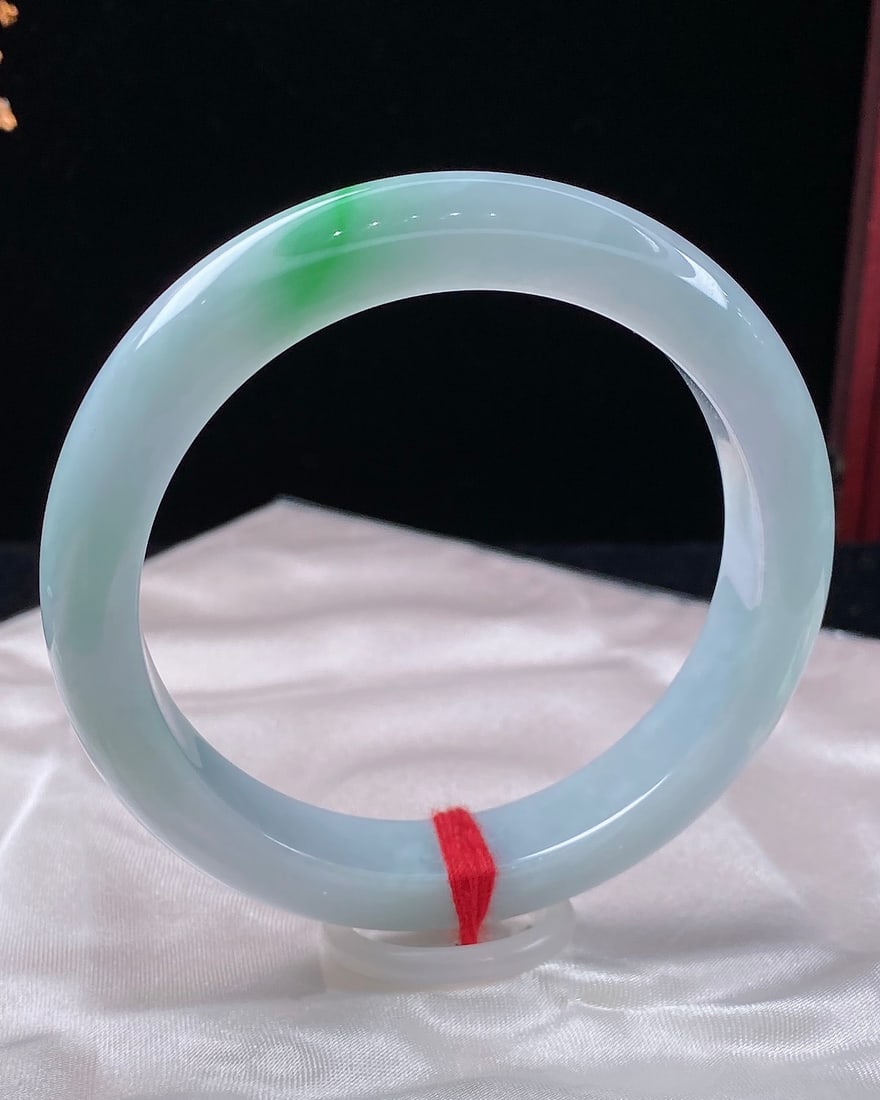 Inside Diameter 57.5mm Jadeite Bracelet Bangle with Certificate - 2