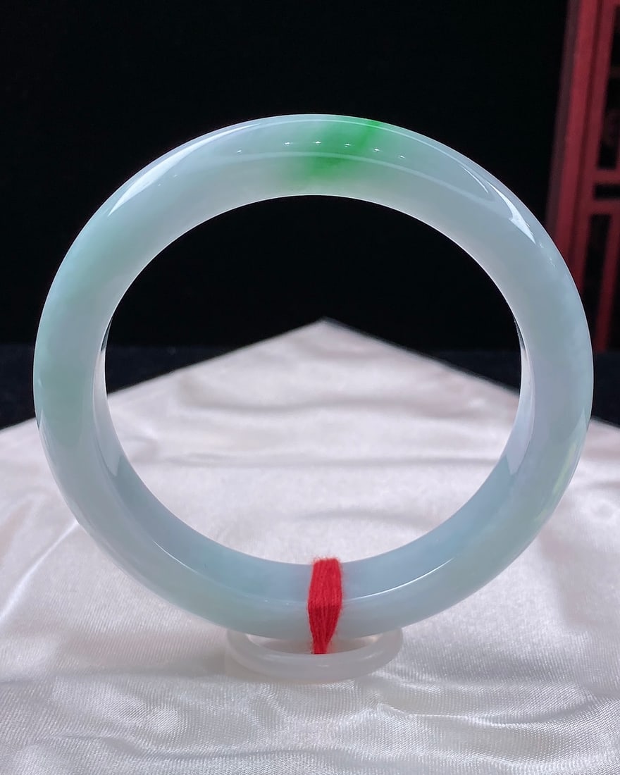 Inside Diameter 57.5mm Jadeite Bracelet Bangle with Certificate - 3