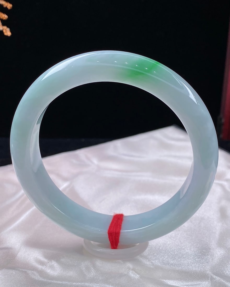 Inside Diameter 57.5mm Jadeite Bracelet Bangle with Certificate - 5