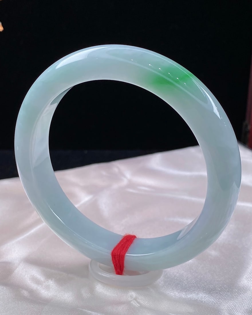 Inside Diameter 57.5mm Jadeite Bracelet Bangle with Certificate - 6
