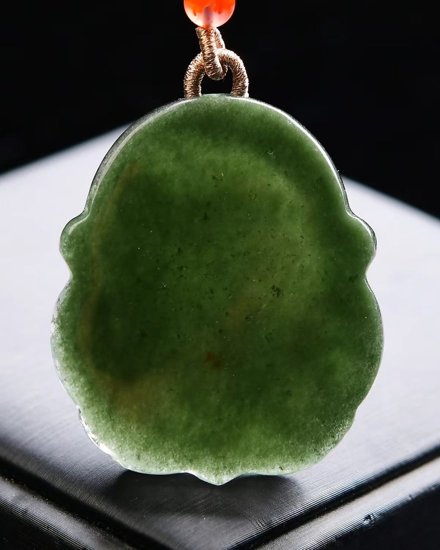 Green Crystal Pendant - Fox - 2