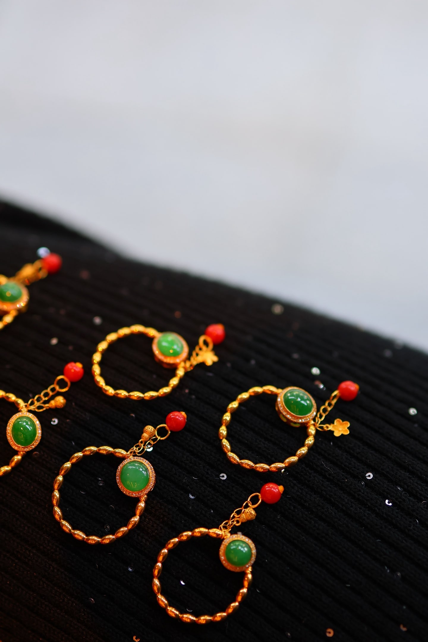 18K Gold Inlay Jadeite Ring - 6