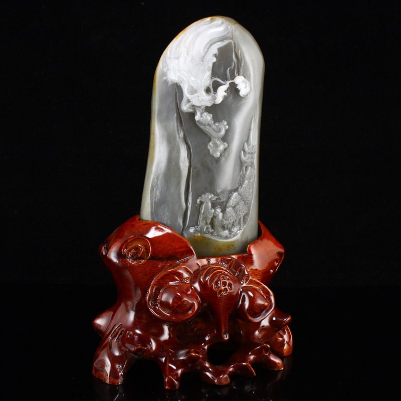 Hetian Jade Statue - Sage - 4