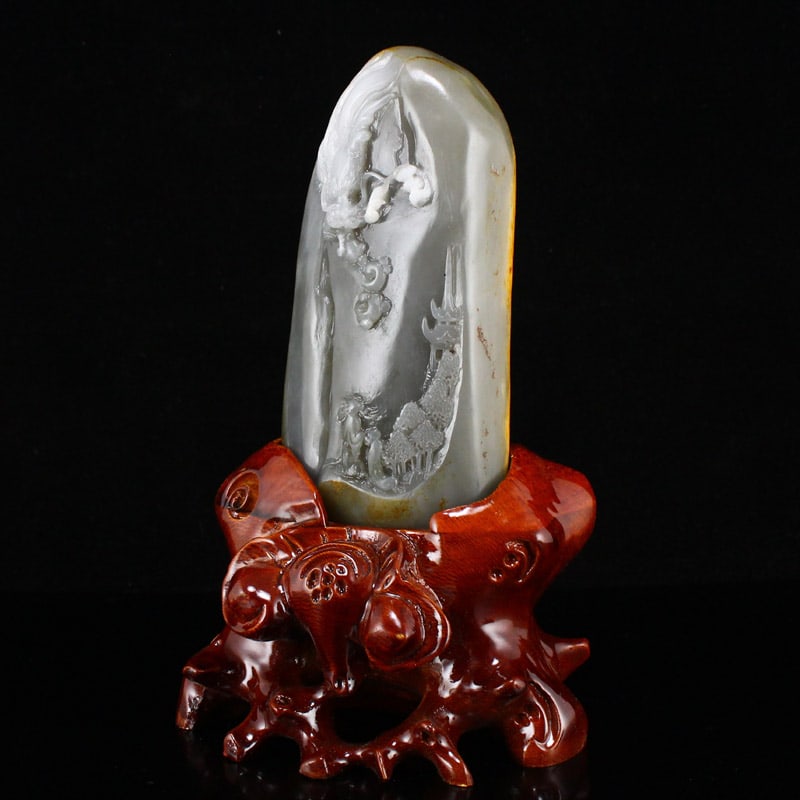Hetian Jade Statue - Sage - 5