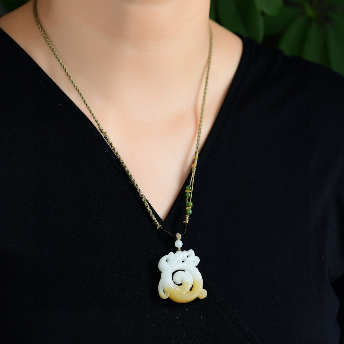 Hetian Jade Pendant - Dragon - 5