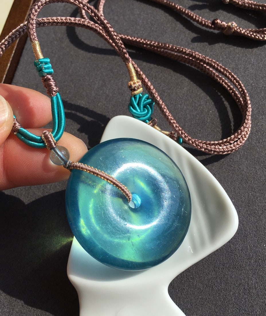 Natural Aquamarine Lucky Pendant with Certificate - 4