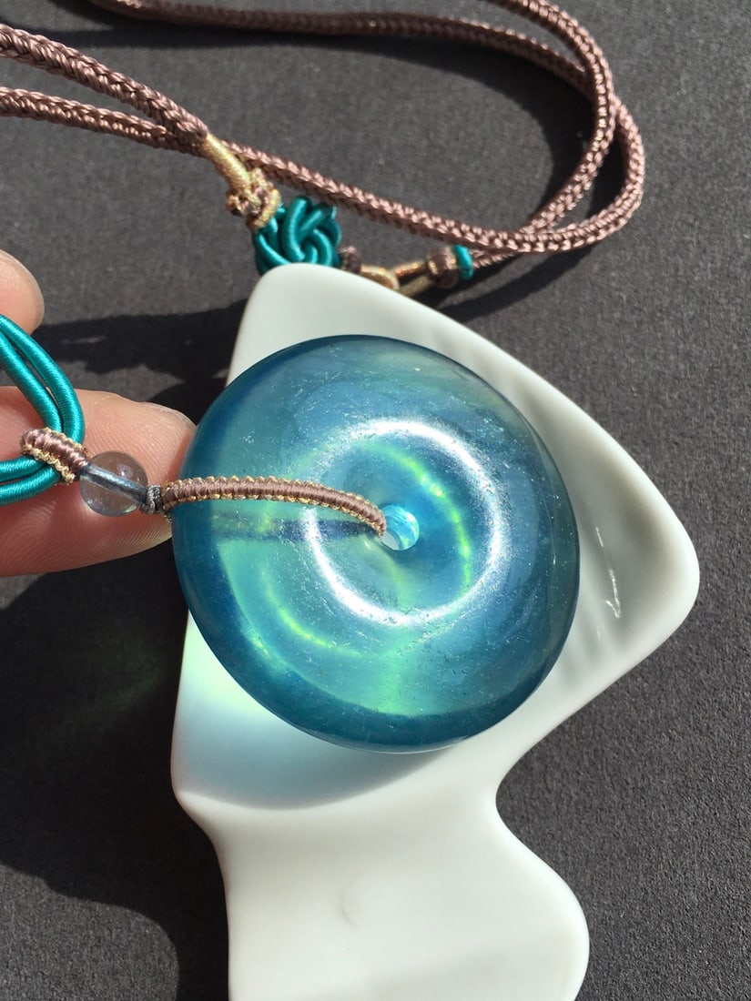 Natural Aquamarine Lucky Pendant with Certificate - 7