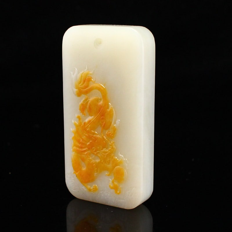 Hetian Jade Pendant - Dragon - 3