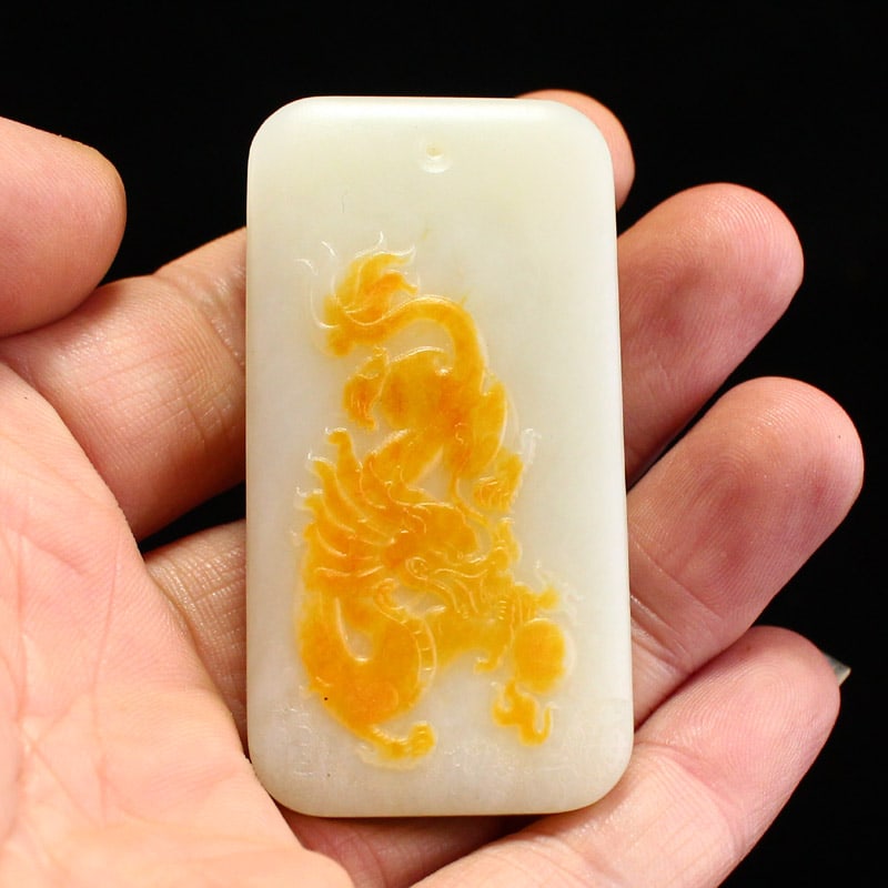 Hetian Jade Pendant - Dragon - 5