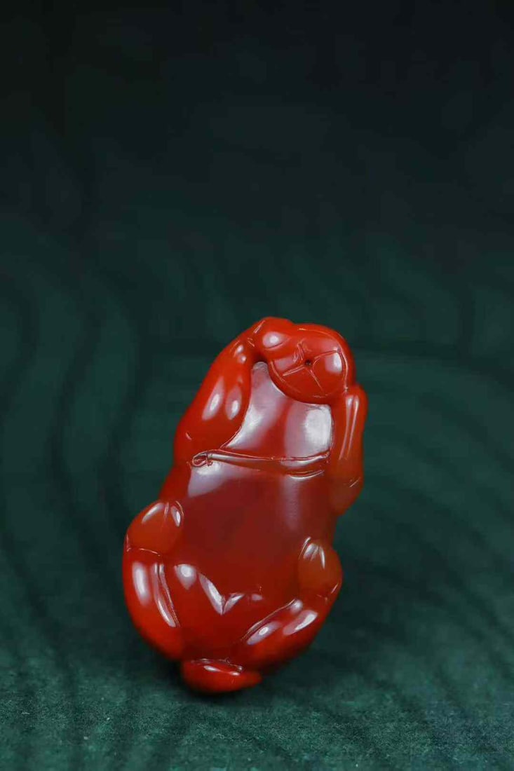 Natural Nanhong Agate Pendant - Ox - 5