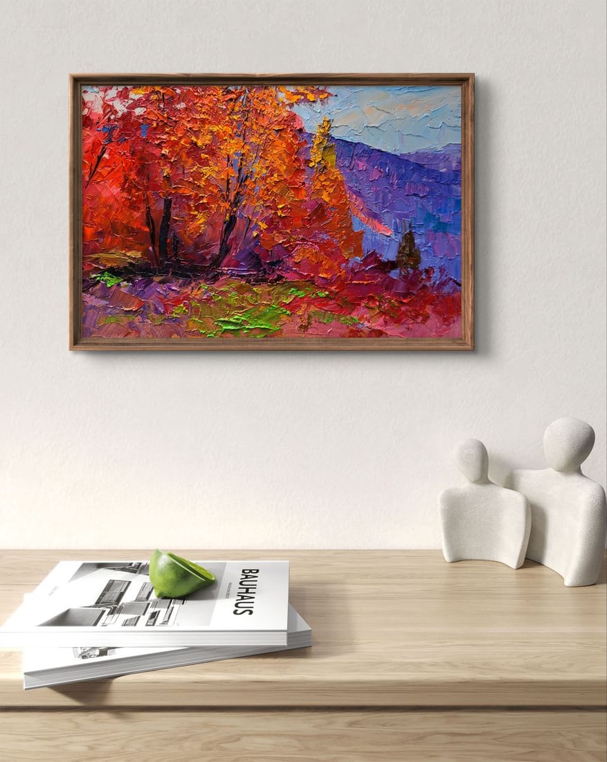 Oil painting Autumn is crimson Boris Serdyuk - 3