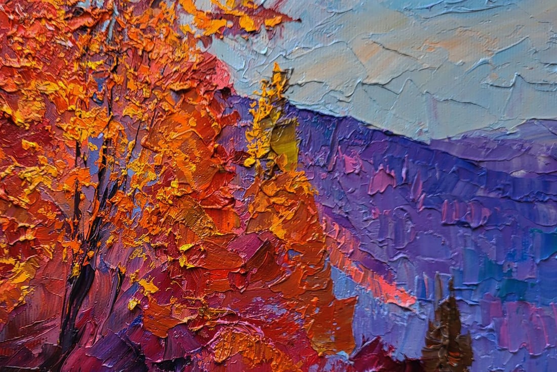 Oil painting Autumn is crimson Boris Serdyuk - 5