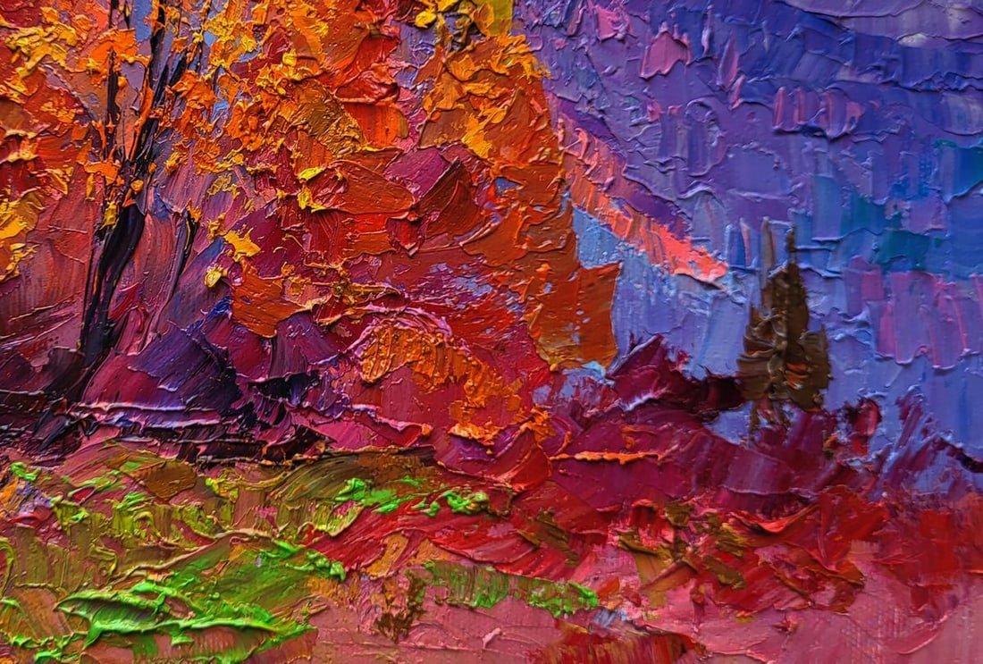 Oil painting Autumn is crimson Boris Serdyuk - 7