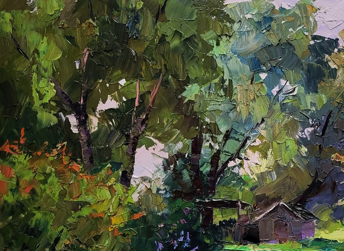 Oil painting Green leaves of spring Boris Serdyuk - 4