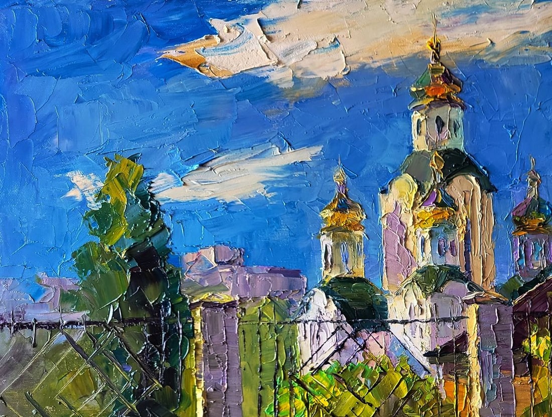 Oil painting Sunny day of the church Boris Serdyuk - 6
