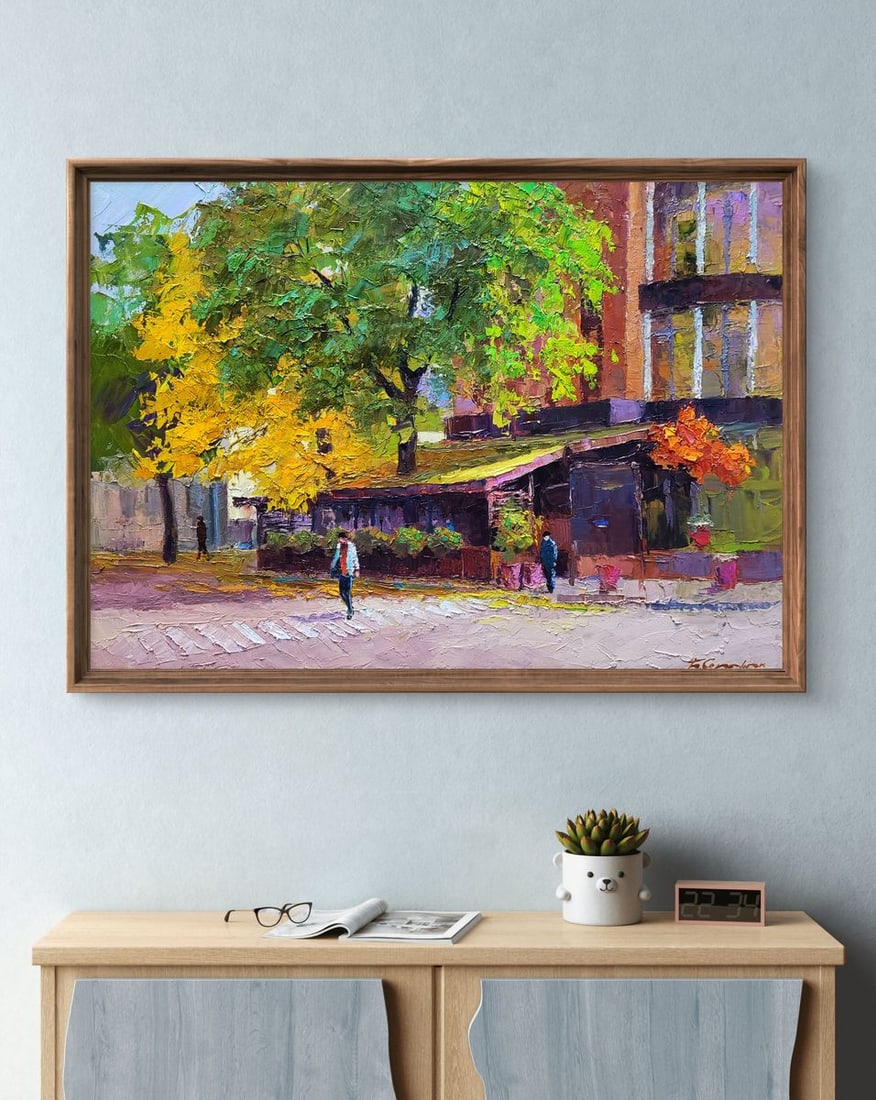 Oil painting Cafe Wine and Friends Boris Serdyuk - 2