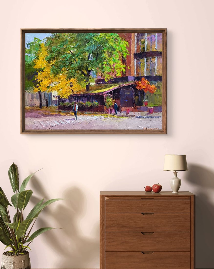 Oil painting Cafe Wine and Friends Boris Serdyuk - 3