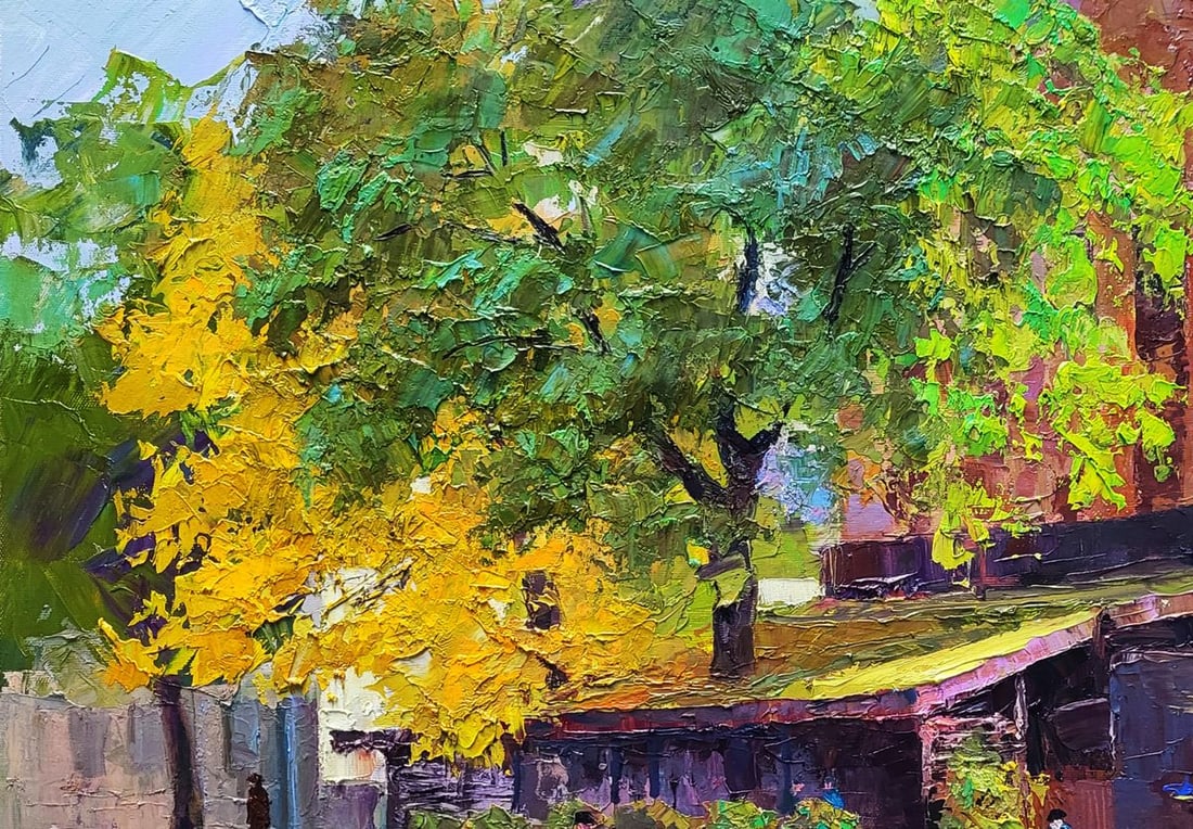 Oil painting Cafe Wine and Friends Boris Serdyuk - 4