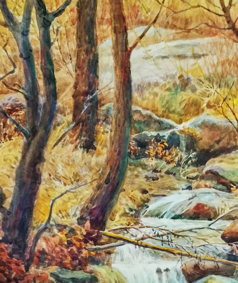 Watercolor painting Forest stream Vitaly Duhnevich - 2