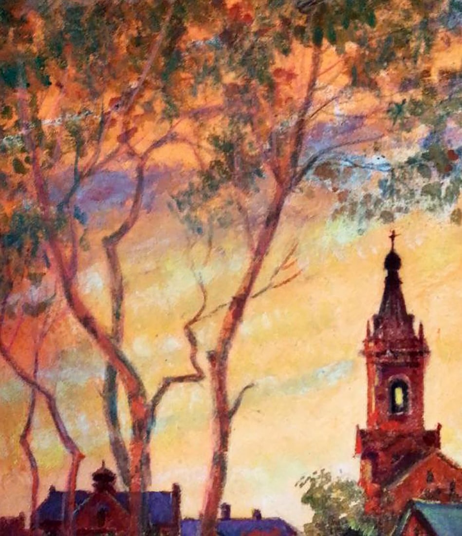 Oil painting Old church in the village Vitaly Duhnevich - 2