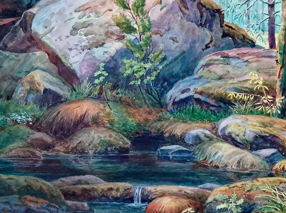 Watercolor painting In a forest fairy tale Vitaly Duhnevich - 4