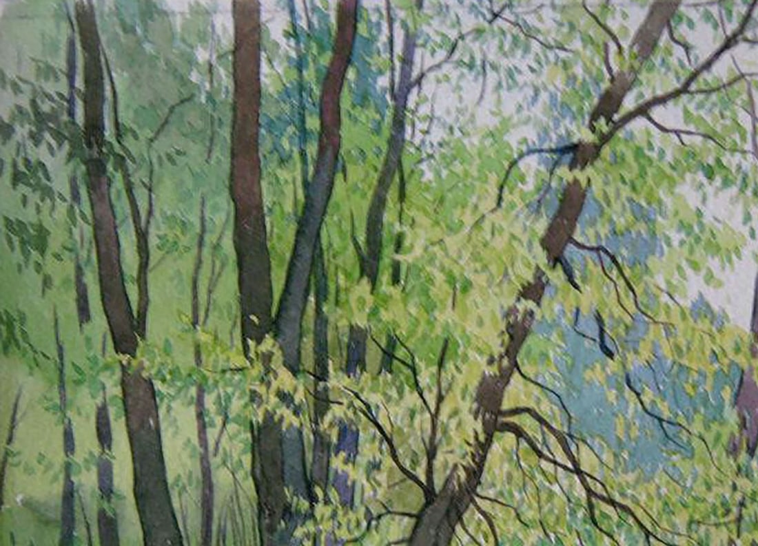 Watercolor painting Summer sketch Valery Savenets - 2