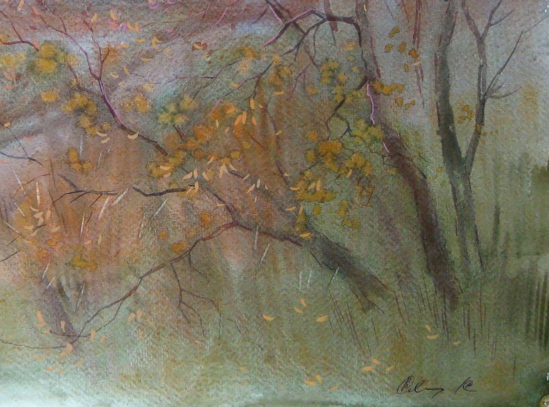 Watercolor painting Native lands Valery Savenets - 5