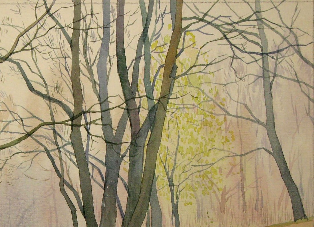 Watercolor painting Spring Etude Valery Savenets - 3