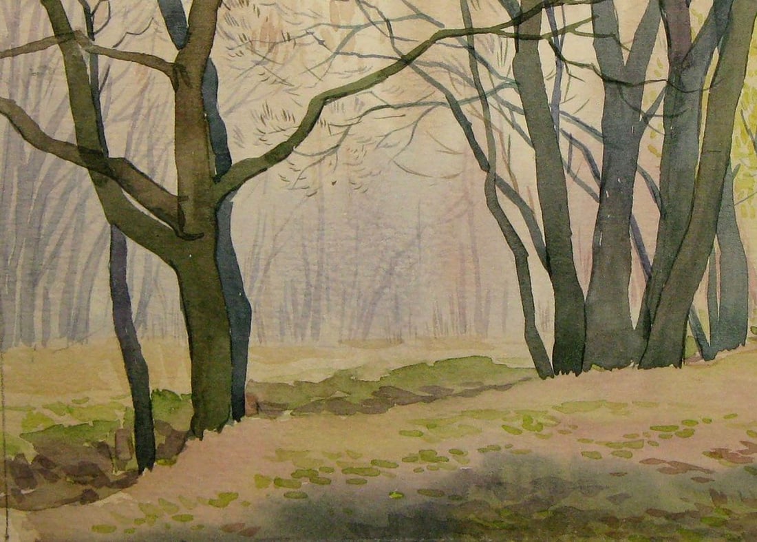 Watercolor painting Spring Etude Valery Savenets - 4