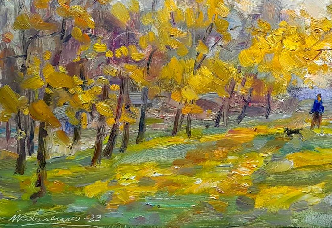 Oil painting On fallen leaves Ivan Kovalenko - 4